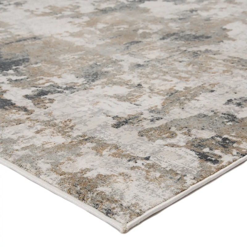 Contemporary & Transitional Rugs CIQ01 - Cirque Lynne Green & Ivory - Beige Machine Made Rug