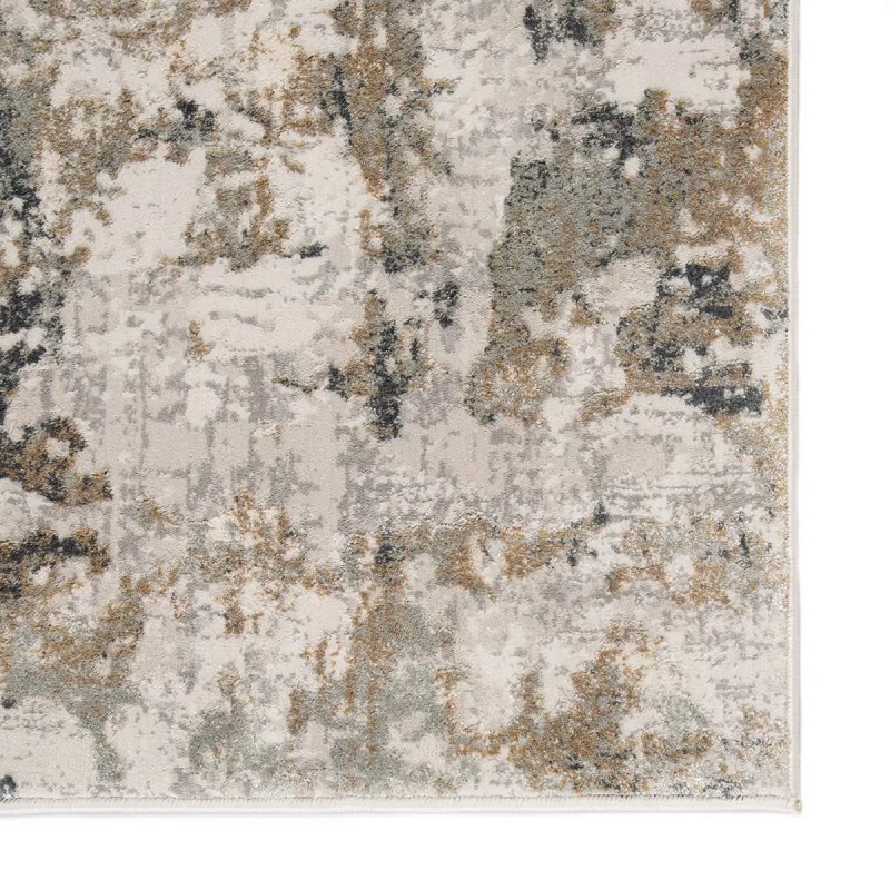 Contemporary & Transitional Rugs CIQ01 - Cirque Lynne Green & Ivory - Beige Machine Made Rug