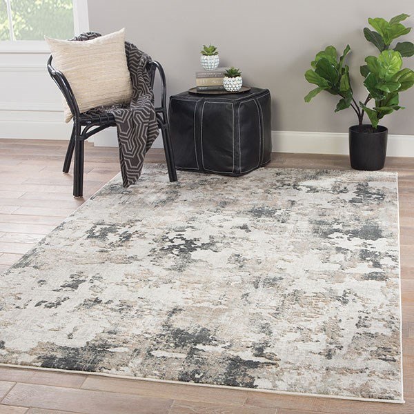 Contemporary & Transitional Rugs CIQ01 - Cirque Lynne Green & Ivory - Beige Machine Made Rug