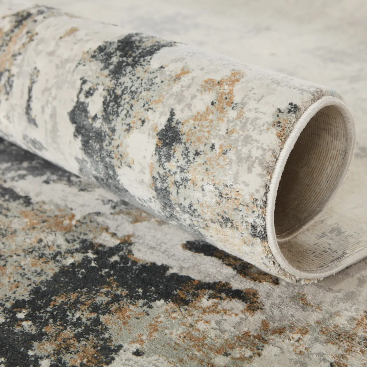Contemporary Rugs & Transitional Rugs CIQ01 - Cirque Lynne Green & Ivory - Beige Machine Made Rug