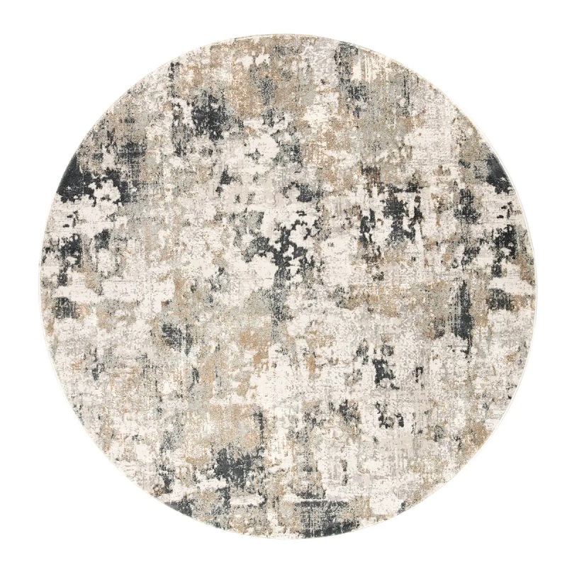 Contemporary & Transitional Rugs CIQ01 - Cirque Lynne Green & Ivory - Beige Machine Made Rug