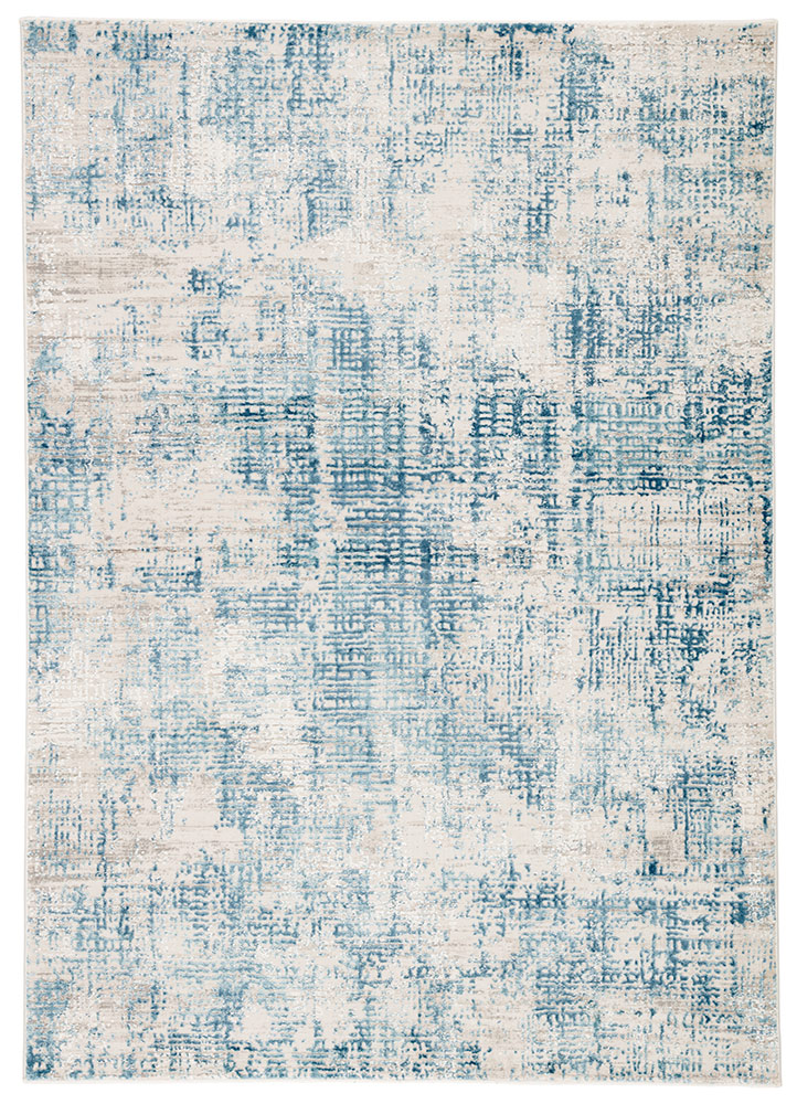 Contemporary Rugs & Transitional Rugs CIQ21 - Cirque Eero Lt. Blue - Blue & Lt. Grey - Grey Machine Made Rug