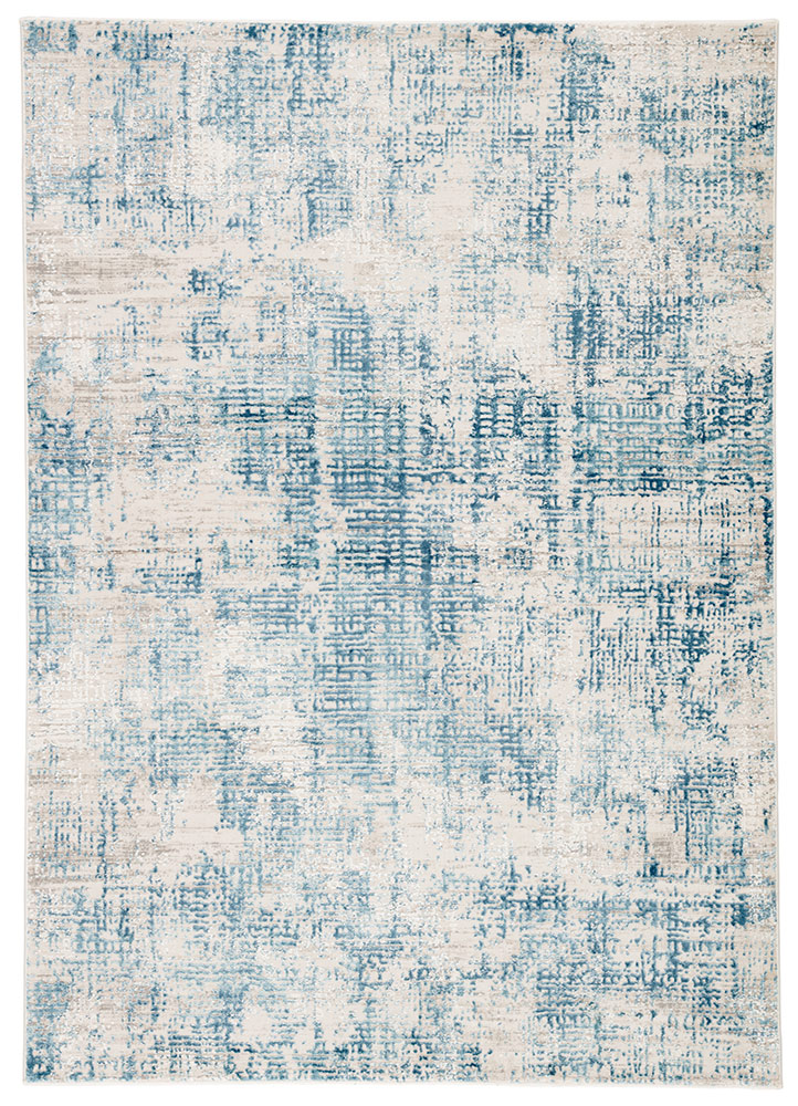 Contemporary & Transitional Rugs CIQ21 - Cirque Eero Lt. Blue - Blue & Lt. Grey - Grey Machine Made Rug