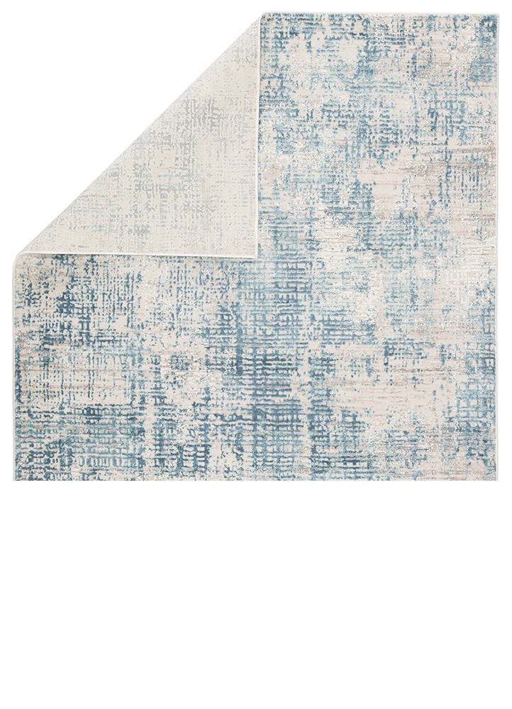 Contemporary & Transitional Rugs CIQ21 - Cirque Eero Lt. Blue - Blue & Lt. Grey - Grey Machine Made Rug