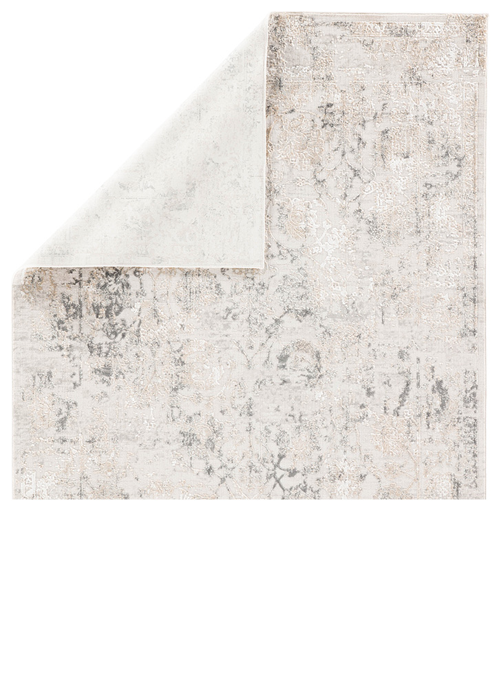 Transitional & Casual Rugs CIQ16 - Cirque Clara Ivory - Beige & Lt. Grey - Grey Machine Made Rug