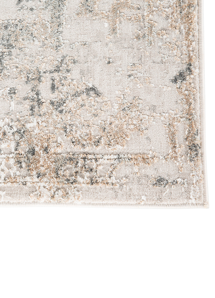 Transitional & Casual Rugs CIQ16 - Cirque Clara Ivory - Beige & Lt. Grey - Grey Machine Made Rug