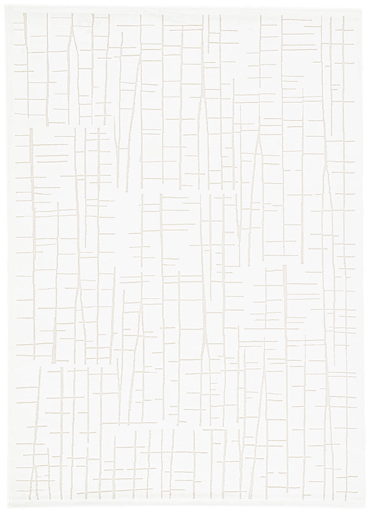 Contemporary Rugs & Transitional Rugs FB159 - Fables Palmer Ivory - Beige & Lt. Grey - Grey Machine Made Rug