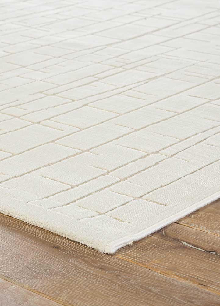 Contemporary Rugs & Transitional Rugs FB159 - Fables Palmer Ivory - Beige & Lt. Grey - Grey Machine Made Rug
