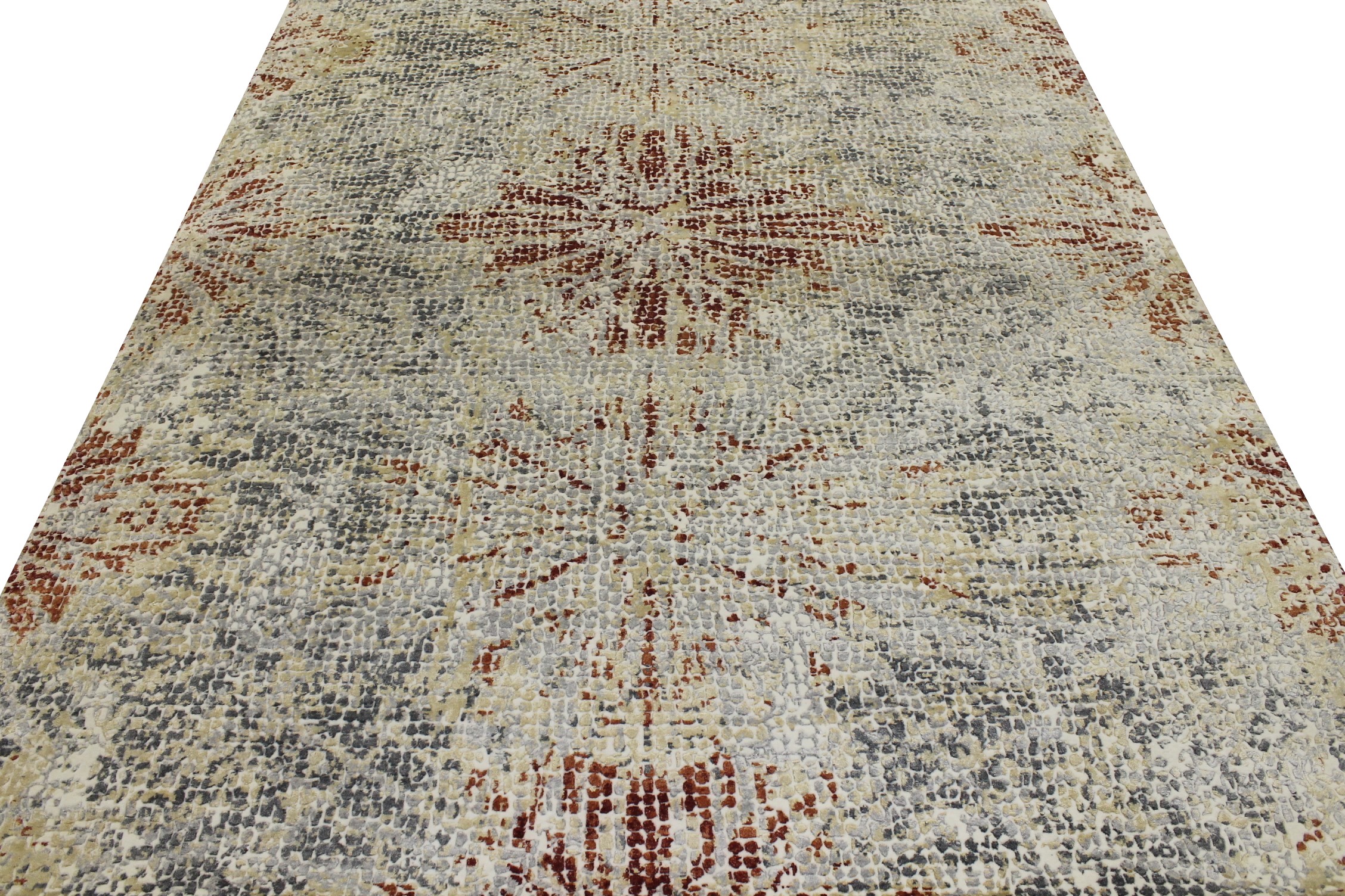 Contemporary Rugs & Transitional Rugs Mosaic 022733 Ivory - Beige & Multi Hand Knotted Rug