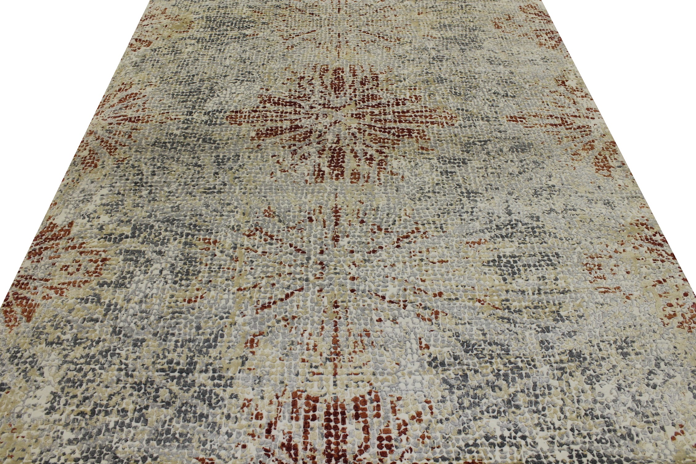Contemporary Rugs & Transitional Rugs Mosaic 022733 Ivory - Beige & Multi Hand Knotted Rug
