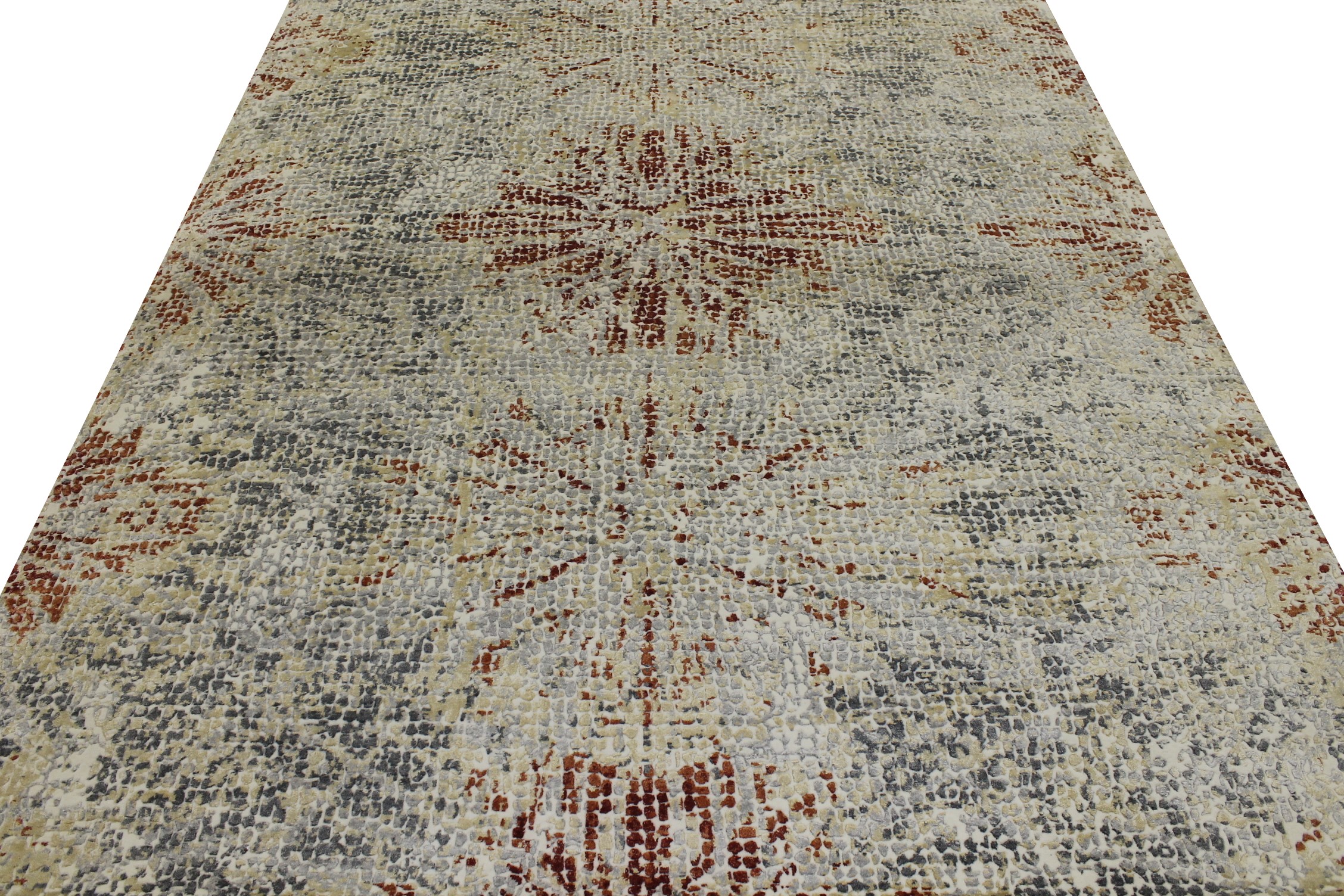 Contemporary & Transitional Rugs Mosaic 022733 Ivory - Beige & Multi Hand Knotted Rug