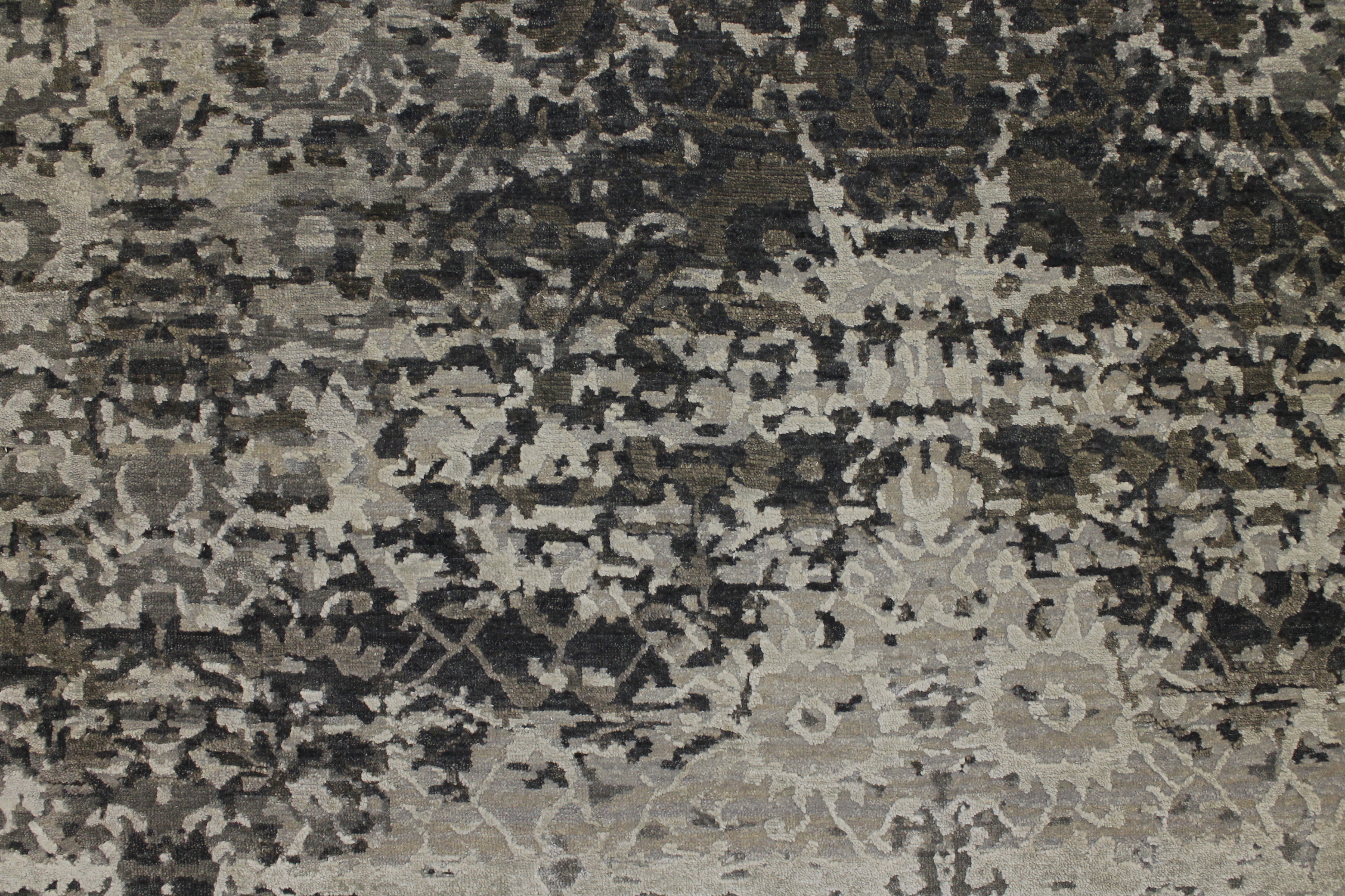 Contemporary Rugs & Transitional Rugs Splash 022694 Black - Charcoal & Lt. Grey - Grey Hand Knotted Rug