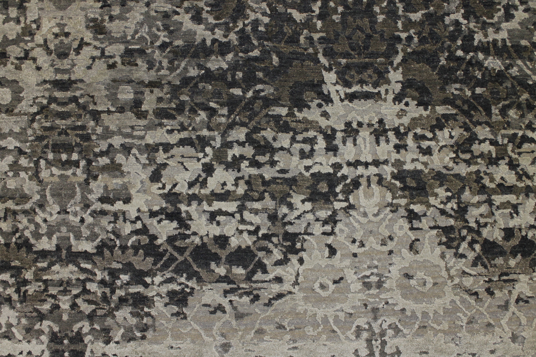 Contemporary & Transitional Rugs Splash 022694 Black - Charcoal & Lt. Grey - Grey Hand Knotted Rug