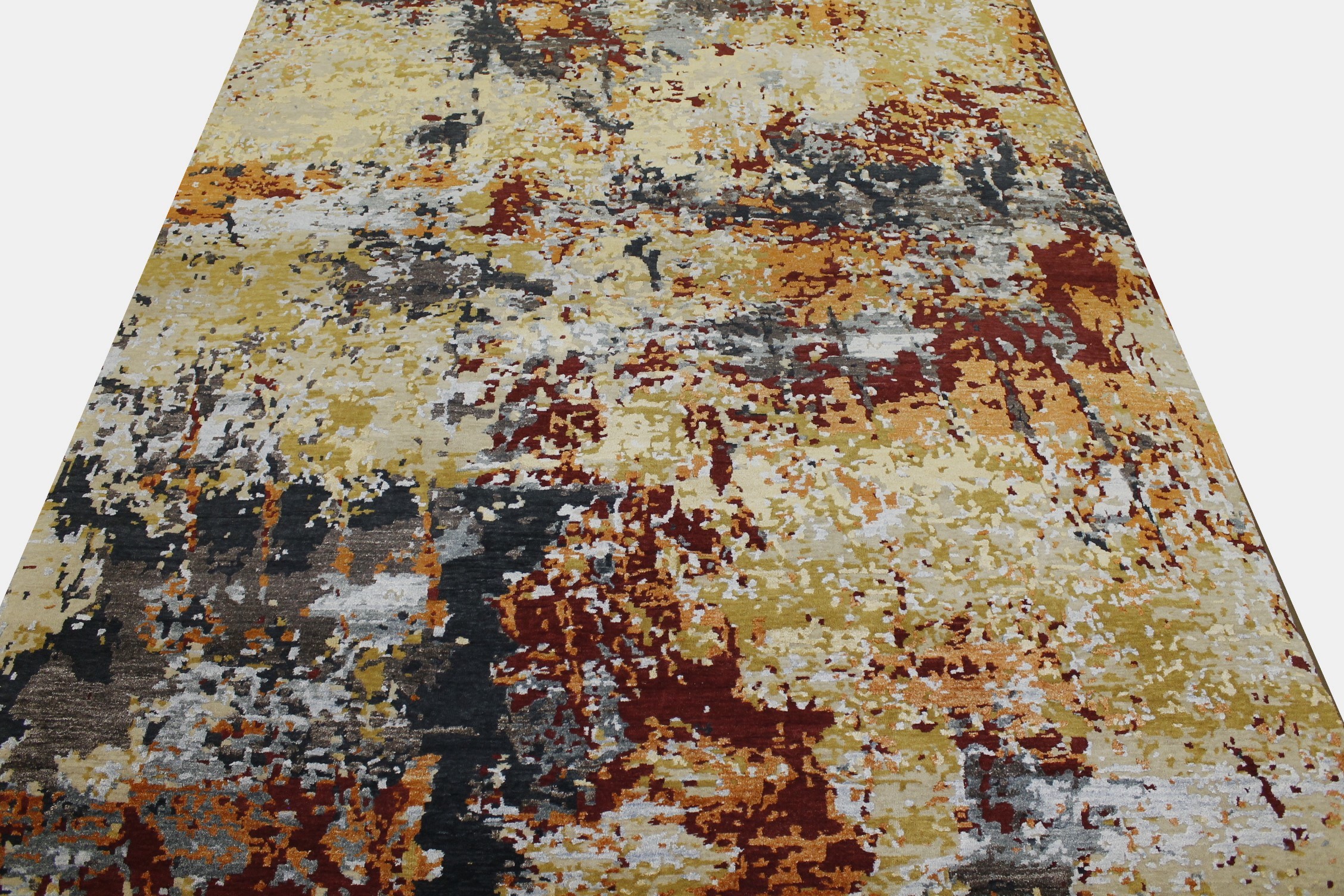 Contemporary Rugs & Transitional Rugs Spalsh 022696 Lt. Gold - Gold & Multi Hand Knotted Rug