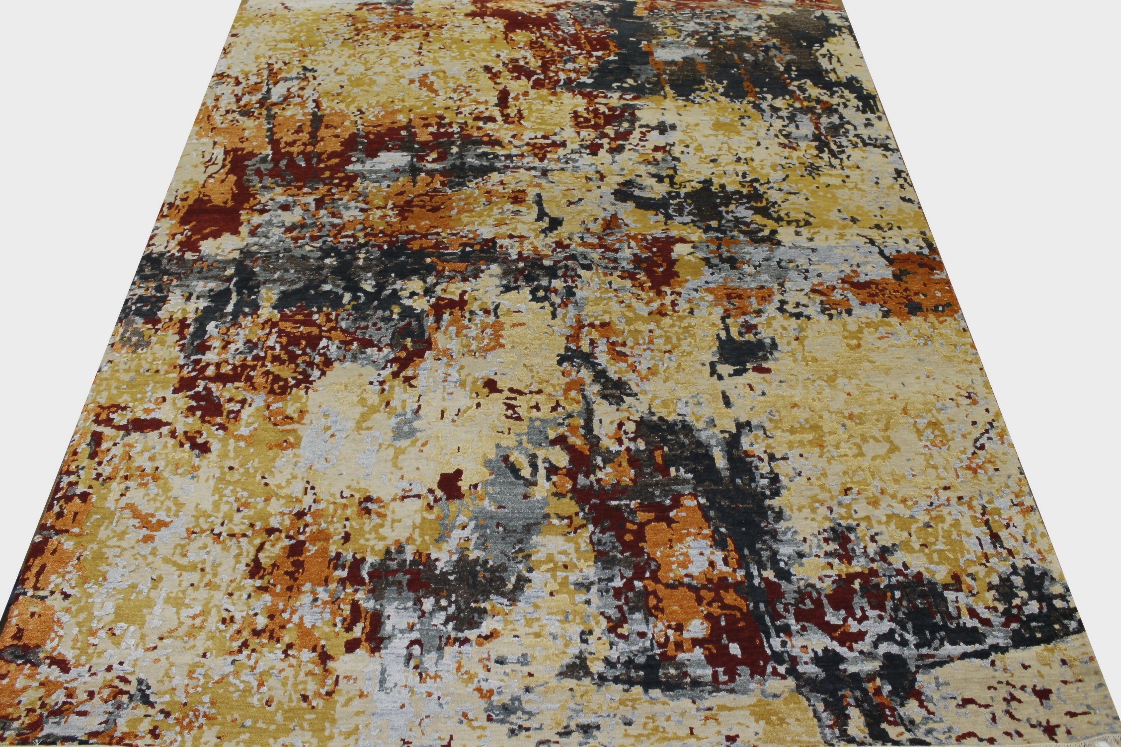 Contemporary Rugs & Transitional Rugs Spalsh 022696 Lt. Gold - Gold & Multi Hand Knotted Rug