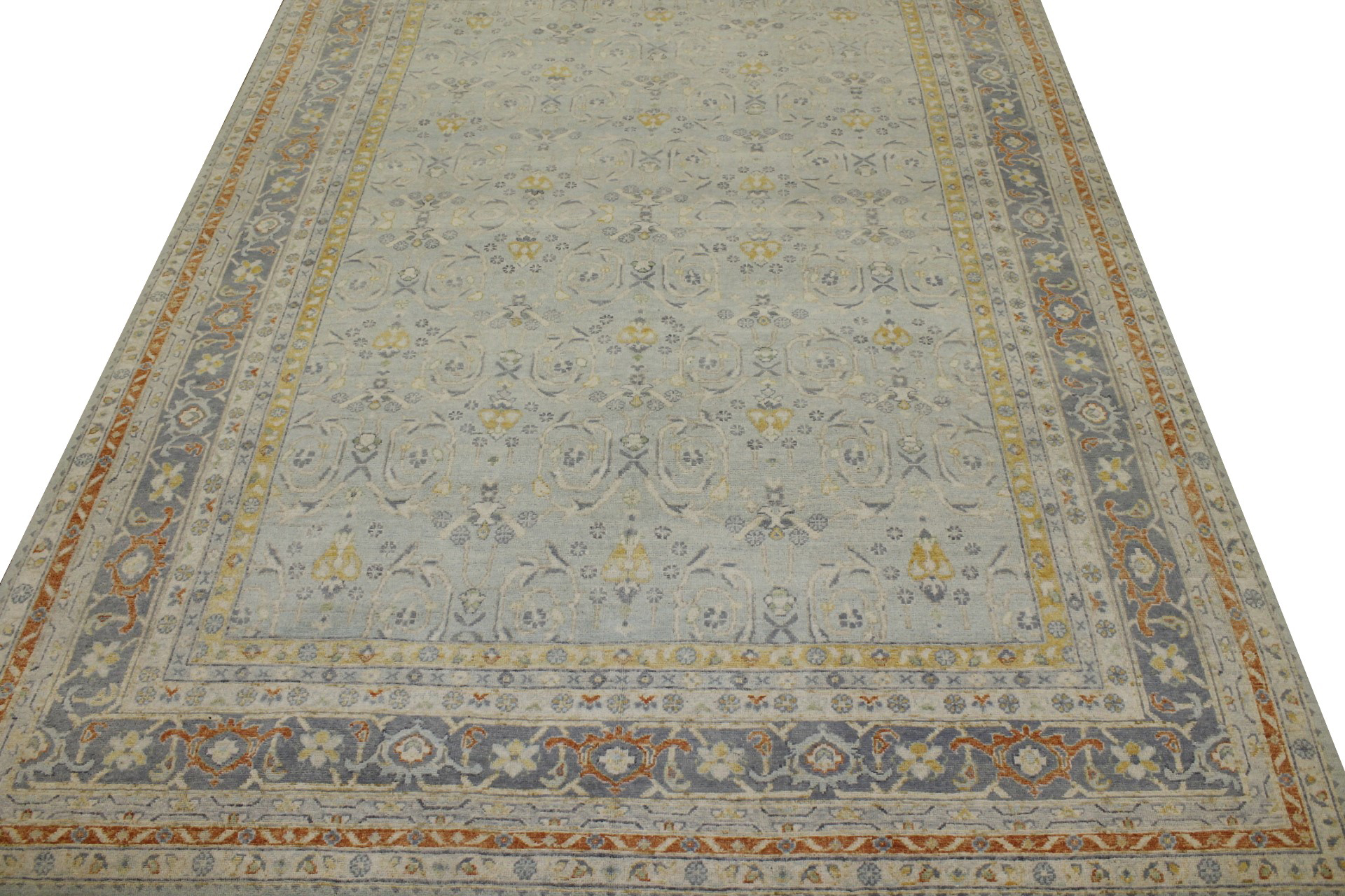 Contemporary & Transitional Rugs Nizam 022565 Lt. Blue - Blue Hand Knotted Rug