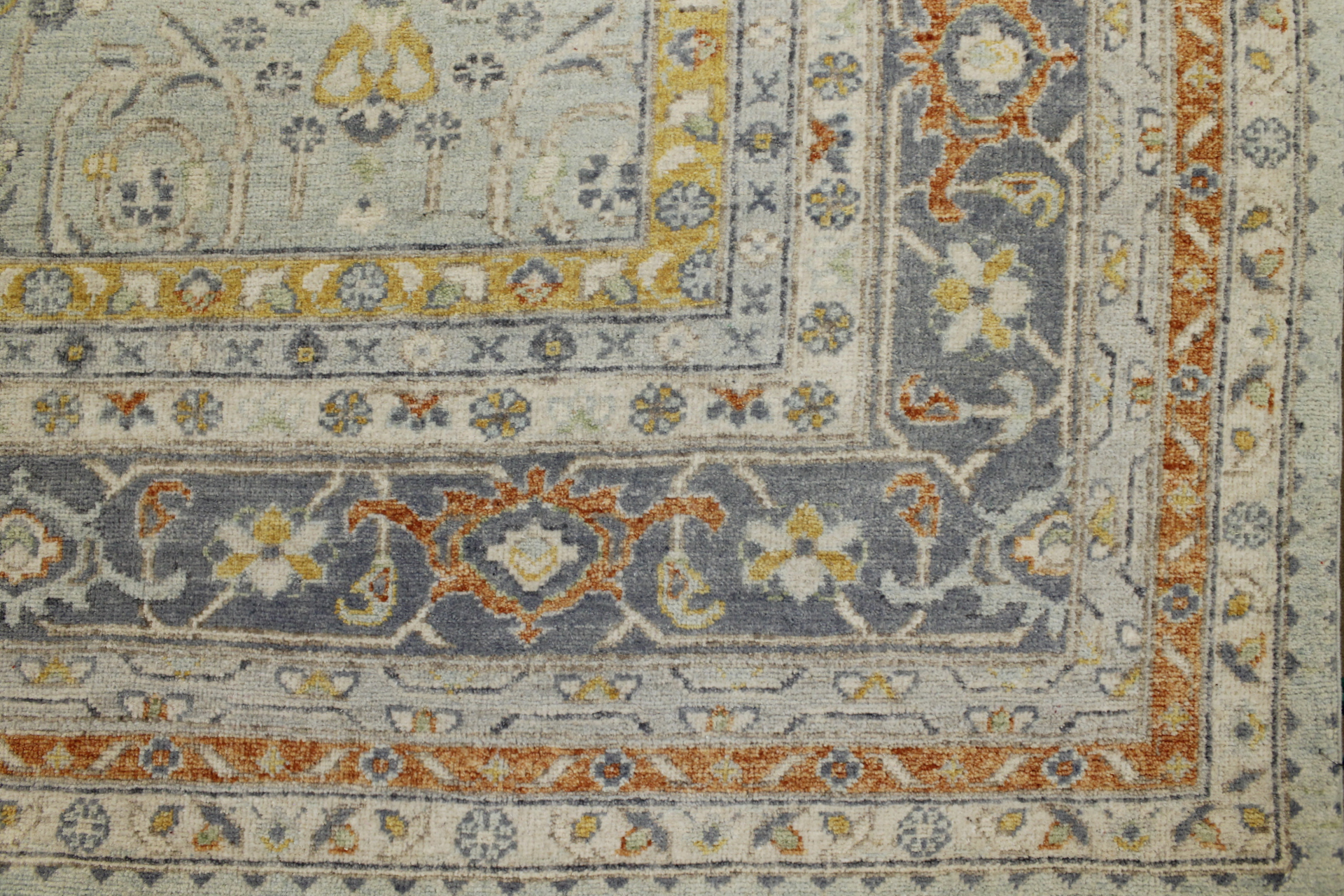 Contemporary Rugs & Transitional Rugs Nizam 022565 Lt. Blue - Blue Hand Knotted Rug