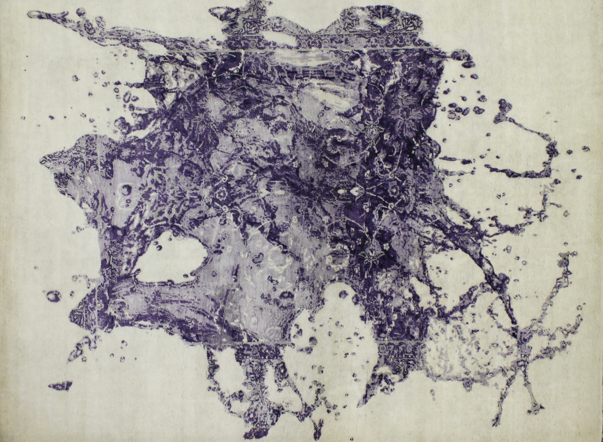 Contemporary Rugs & Transitional Rugs Super Splash 022462 Ivory - Beige & Other Hand Knotted Rug