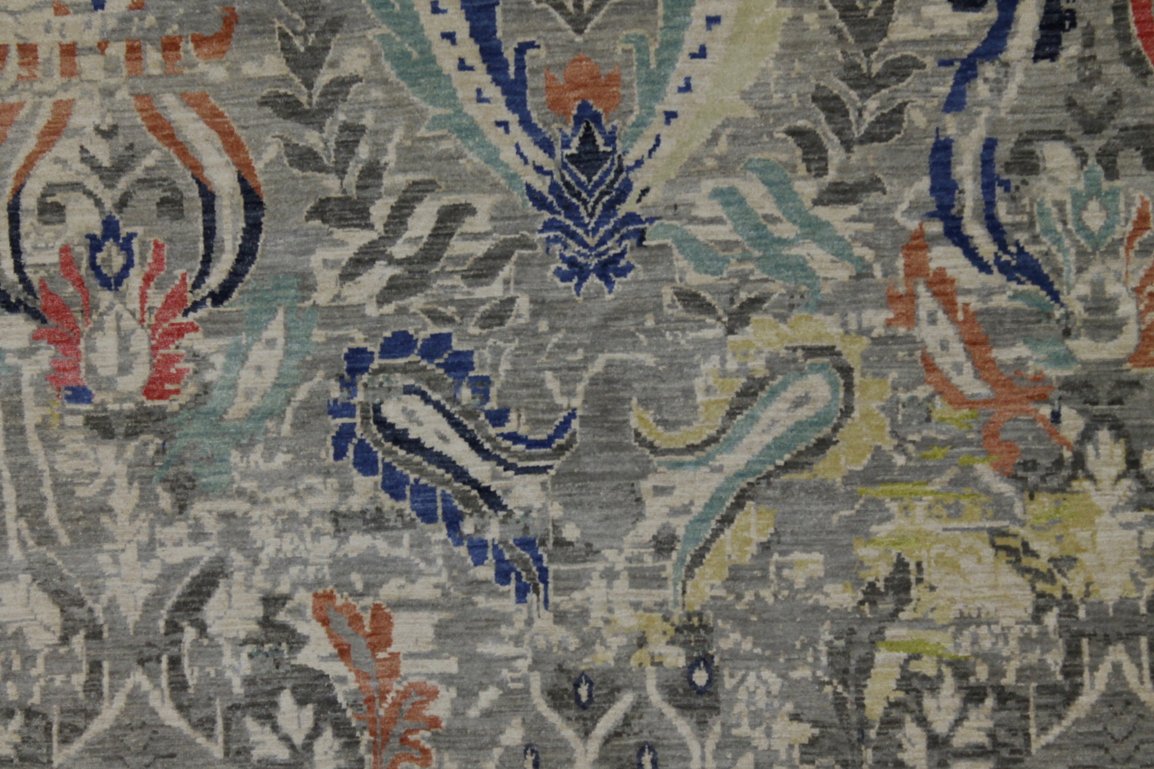 Contemporary Rugs & Transitional Rugs Jankat 022429 Lt. Grey - Grey & Multi Hand Knotted Rug
