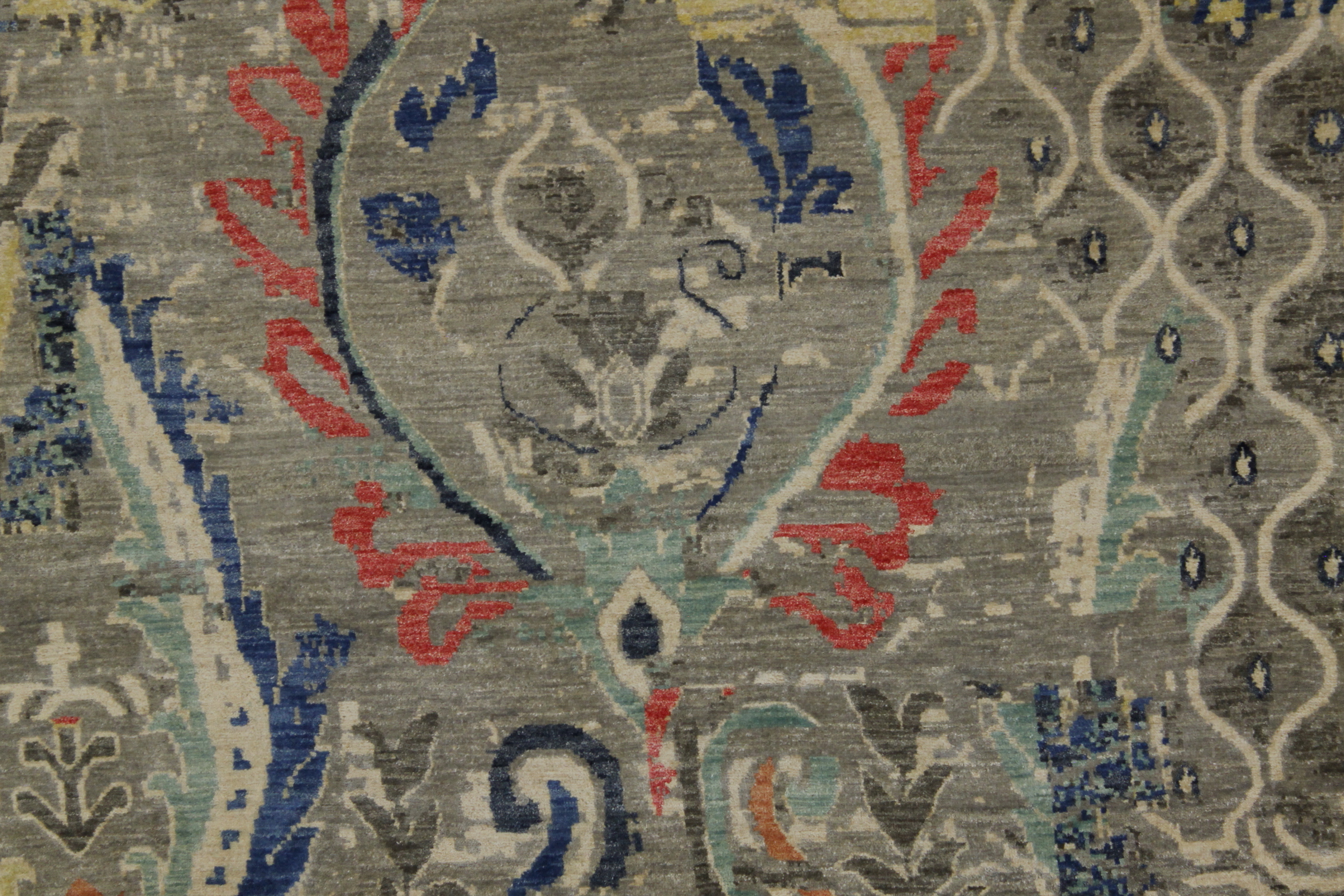 Contemporary Rugs & Transitional Rugs Jankat 022429 Lt. Grey - Grey & Multi Hand Knotted Rug