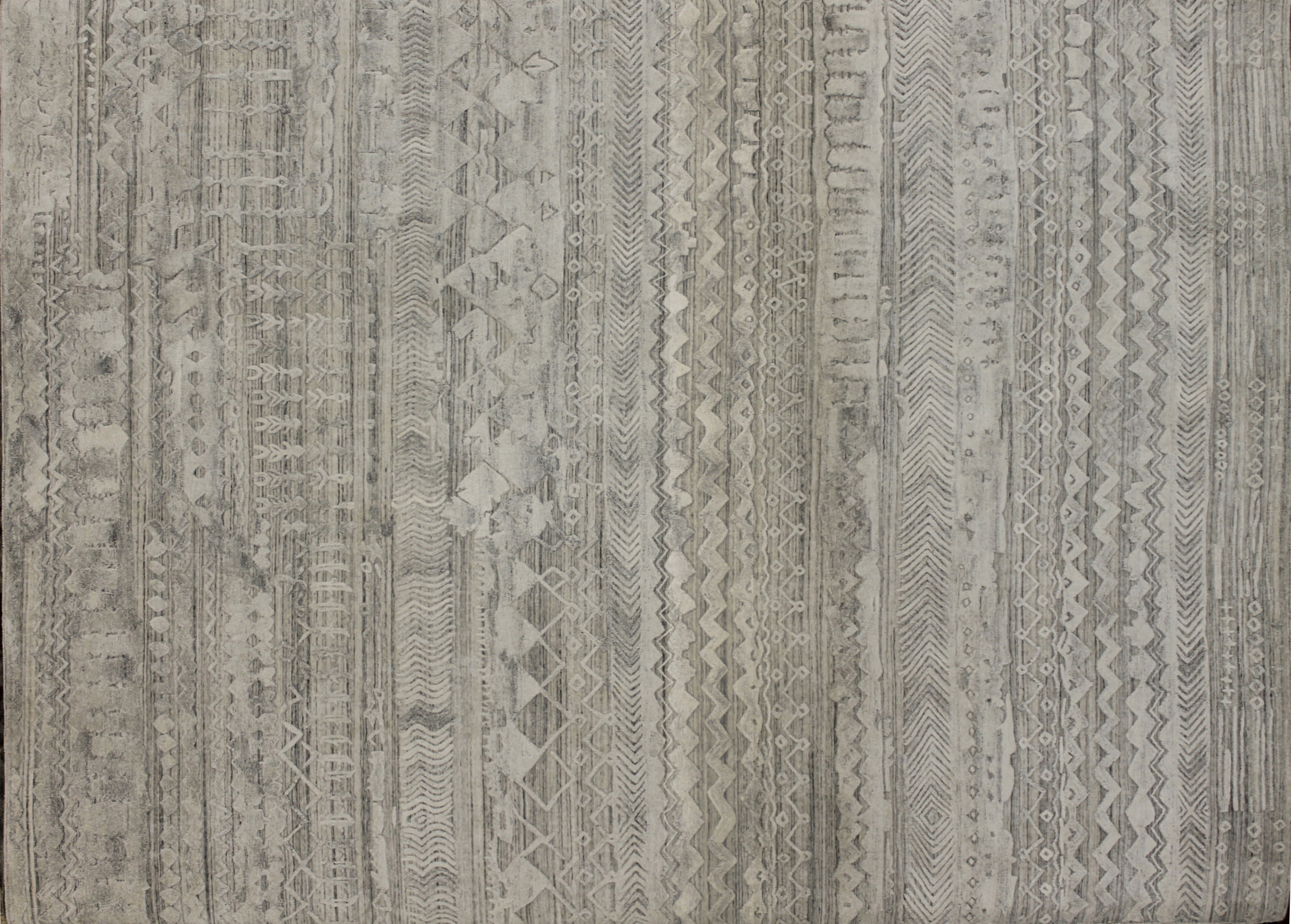 Transitional & Casual Rugs Fine Loom 022289 Lt. Grey - Grey Hand Knotted Rug