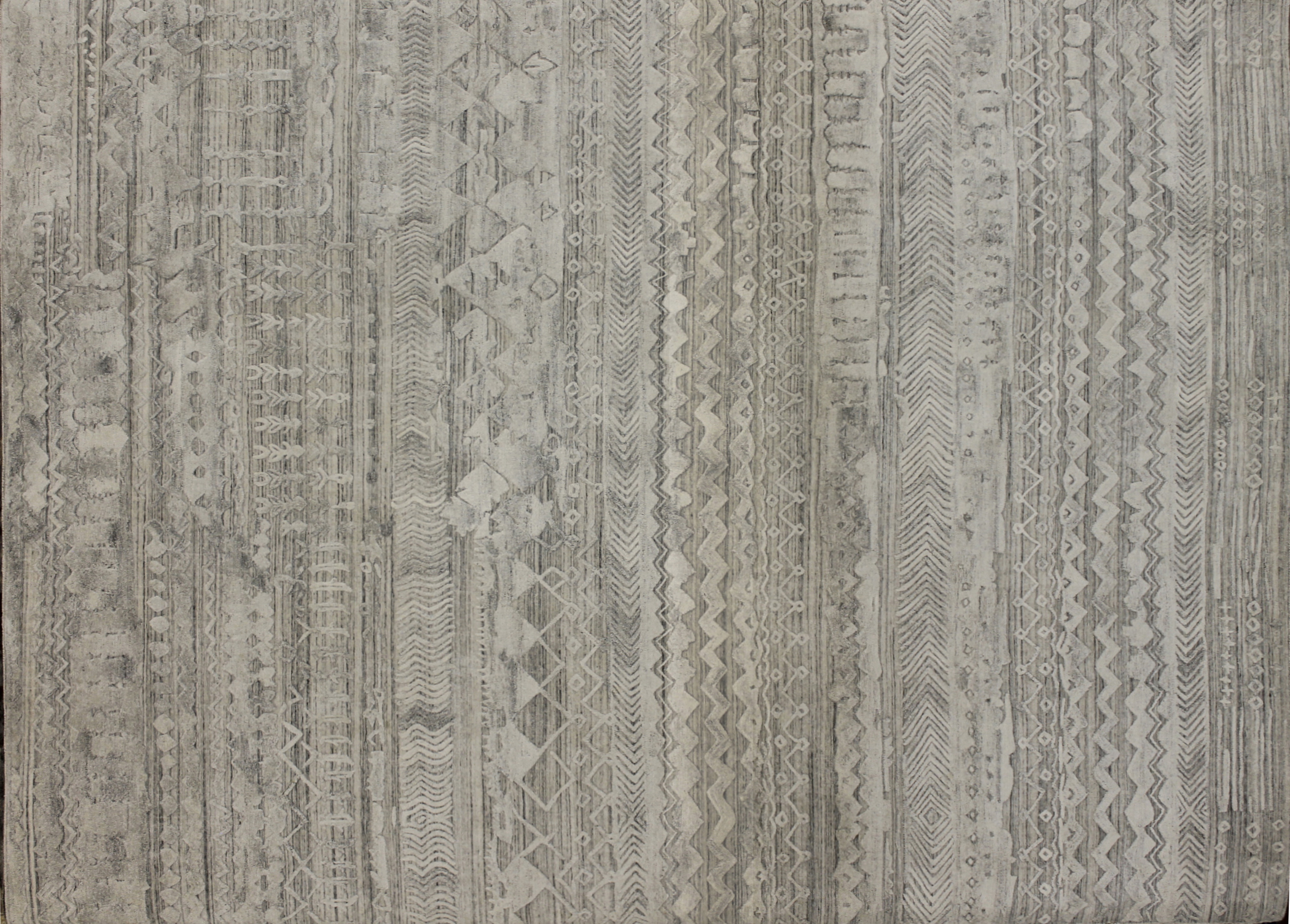 Contemporary & Transitional Rugs Fine Loom 022289 Lt. Grey - Grey Hand Knotted Rug