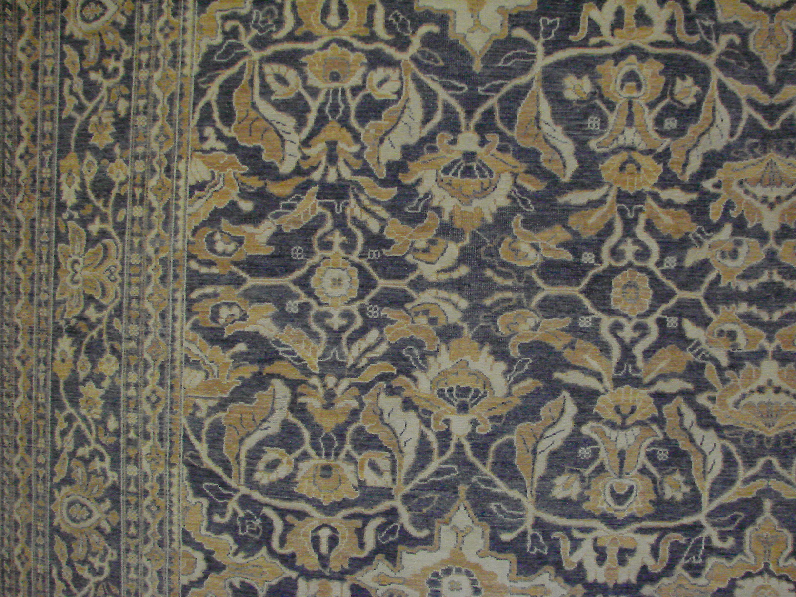 Traditional & Oriental Rugs Noor Silk 021824 Lt. Blue - Blue & Ivory - Beige Hand Knotted Rug