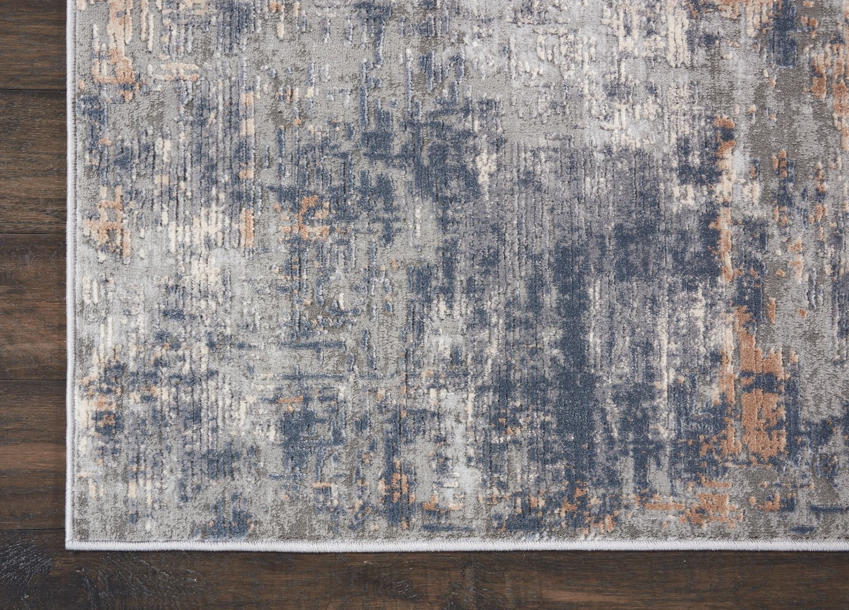 Contemporary Rugs & Transitional Rugs RUSTIC TEXTURES RUS01 GRYBG Lt. Grey - Grey & Ivory - Beige Machine Made Rug