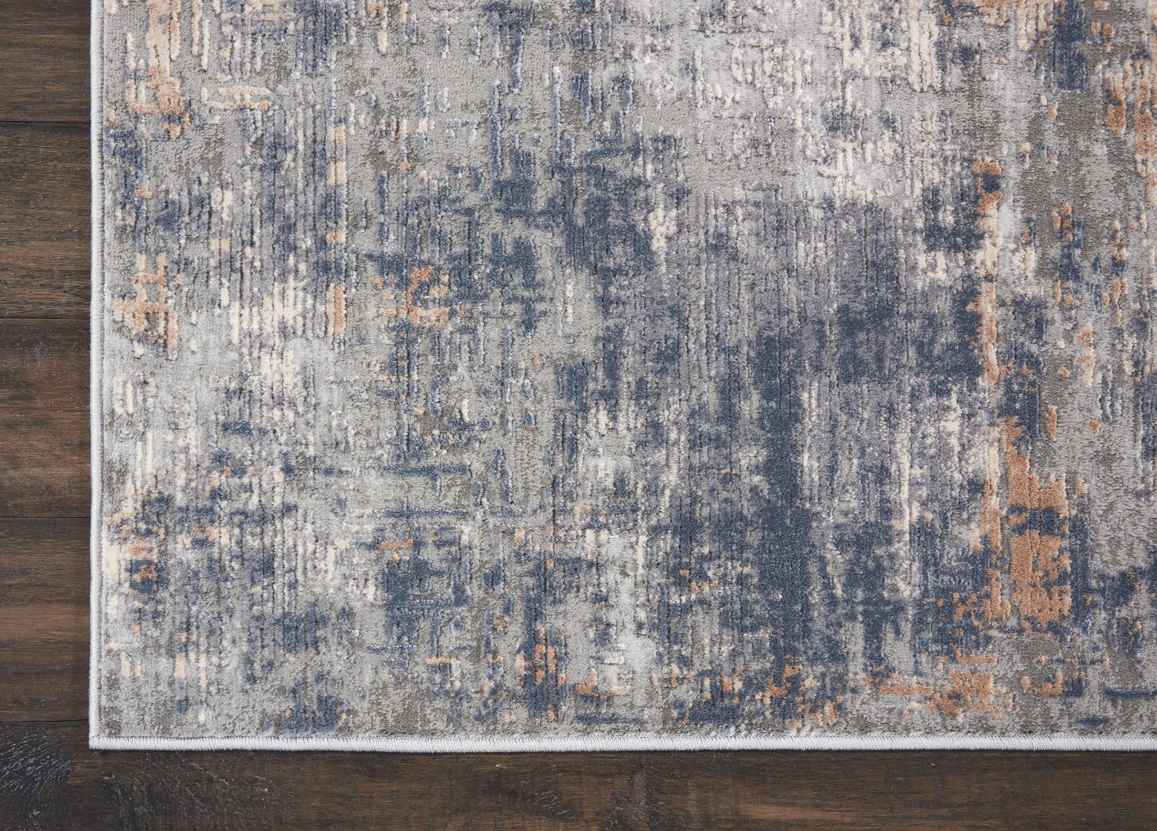 Contemporary & Transitional Rugs RUSTIC TEXTURES RUS01 GRYBG Lt. Grey - Grey & Ivory - Beige Machine Made Rug