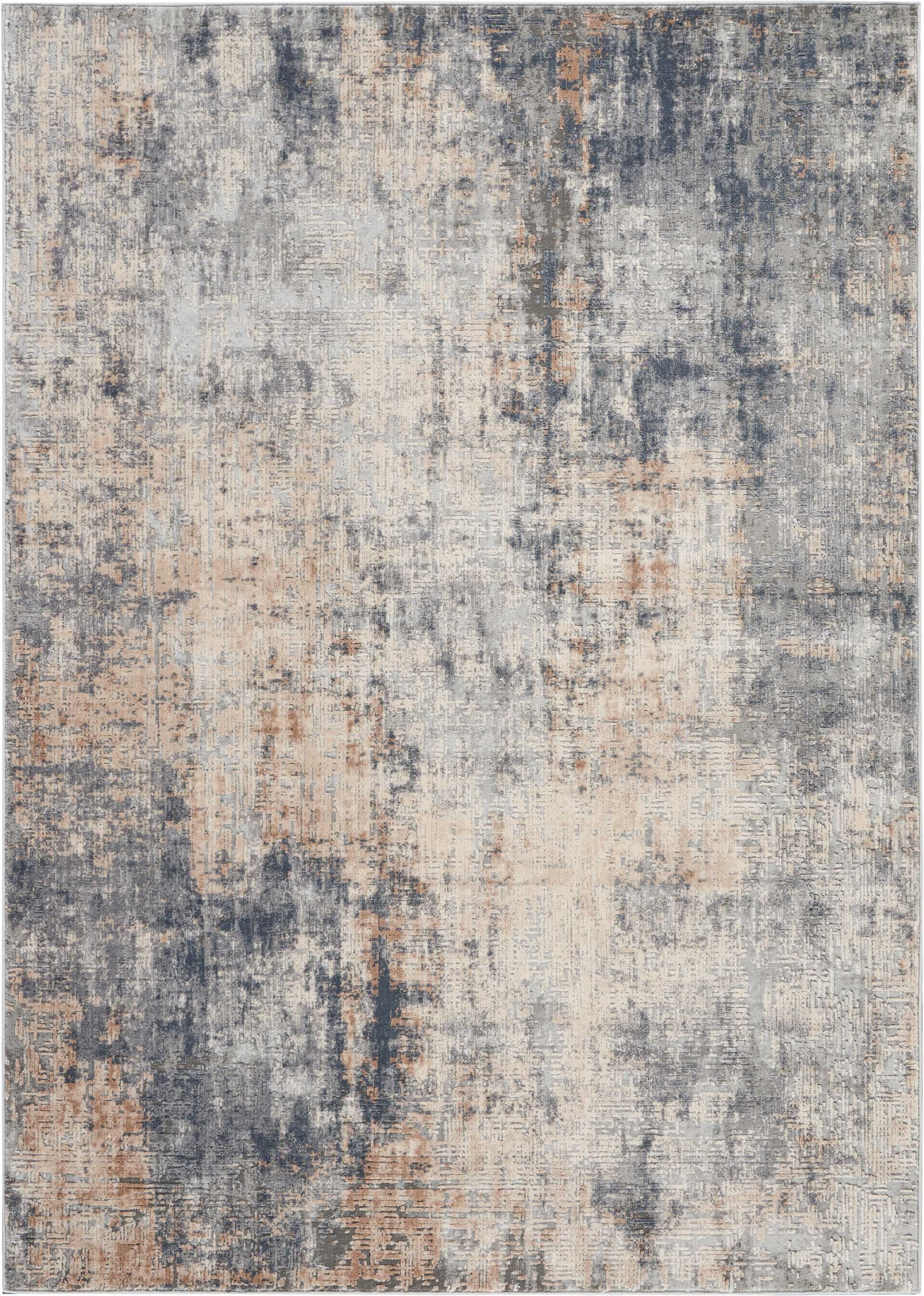 Contemporary Rugs & Transitional Rugs RUSTIC TEXTURES RUS01 GRYBG Lt. Grey - Grey & Ivory - Beige Machine Made Rug