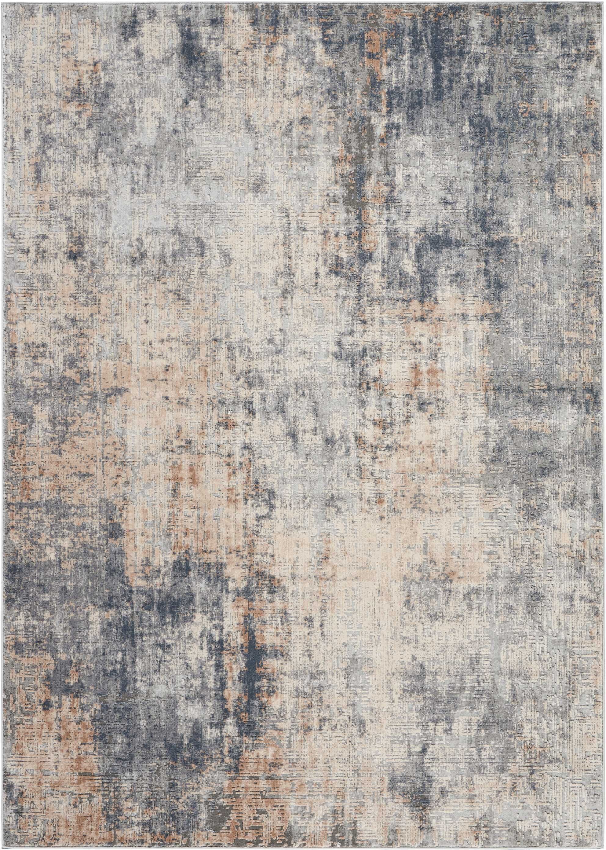 Contemporary & Transitional Rugs RUSTIC TEXTURES RUS01 GRYBG Lt. Grey - Grey & Ivory - Beige Machine Made Rug