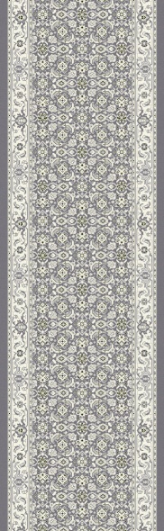 Hall & Stair Runner Rugs Ancient Garden 57011-5666 Lt. Grey - Grey & Ivory - Beige Machine Made Rug