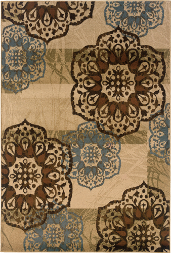 Contemporary & Modern Rugs HUDSON 2797C Ivory - Beige Machine Made Rug
