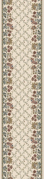 Hall & Stair Runner Rugs Ancient Garden 57084-6464 Ivory - Beige Machine Made Rug