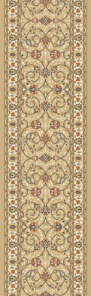 Hall & Stair Runner Rugs Ancient Garden 57120-2464 Ivory - Beige Machine Made Rug