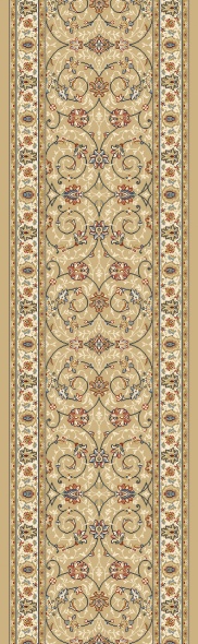 Hall & Stair Runners Ancient Garden 57120-2464 Ivory - Beige Machine Made Rug