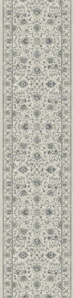 Hall & Stair Runner Rugs Ancient Garden 57126-6666 Lt. Grey - Grey Machine Made Rug