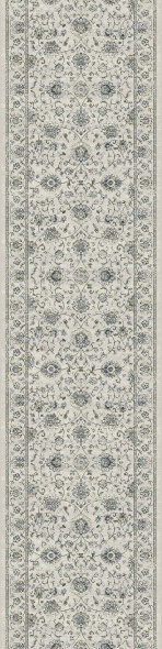 Hall & Stair Runners Ancient Garden 57126-6666 Lt. Grey - Grey Machine Made Rug