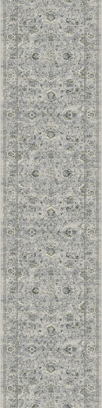 Hall & Stair Runner Rugs Ancient Garden 57126-9696 Lt. Grey - Grey Machine Made Rug
