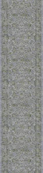 Hall & Stair Runner Rugs Ancient Garden 57136-4646 Lt. Blue - Blue & Ivory - Beige Machine Made Rug