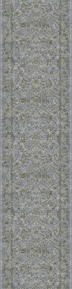 Hall & Stair Runners Ancient Garden 57136-4646 Lt. Blue - Blue & Ivory - Beige Machine Made Rug