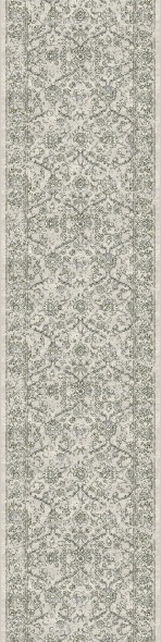 Hall & Stair Runners Ancient Garden 57136-9696 Lt. Grey - Grey Machine Made Rug