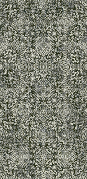 Hall & Stair Runner Rugs Ancient Garden 57162-3696 Lt. Blue - Blue & Black - Charcoal Machine Made Rug