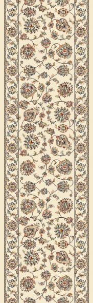 Hall & Stair Runner Rugs Ancient Garden 57365-6464 Ivory - Beige Machine Made Rug