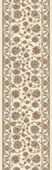 Hall & Stair Runners Ancient Garden 57365-6464 Ivory - Beige Machine Made Rug