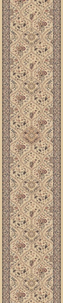 Hall & Stair Runners Brilliant 7211-820 Ivory - Beige & Camel - Taupe Machine Made Rug