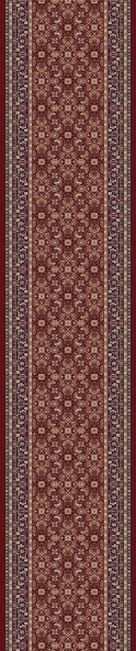 Hall & Stair Runners Brilliant 72240-330 Red - Burgundy & Medium Blue - Navy Machine Made Rug