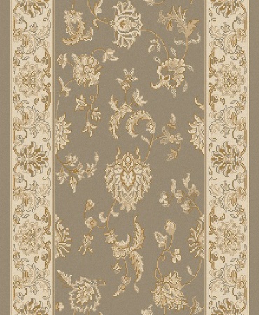 Hall & Stair Runners Brilliant 7226-620 Lt. Grey - Grey & Ivory - Beige Machine Made Rug