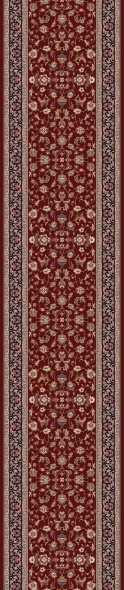 Hall & Stair Runner Rugs Brilliant 72284-331 Red - Burgundy & Medium Blue - Navy Machine Made Rug