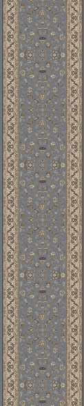 Hall & Stair Runner Rugs Brilliant 72284-920 Lt. Blue - Blue & Ivory - Beige Machine Made Rug